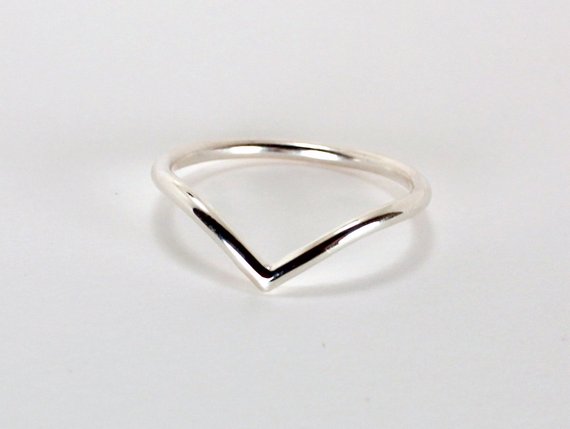 Chevron Ring, Sterling Silver, Made to Order