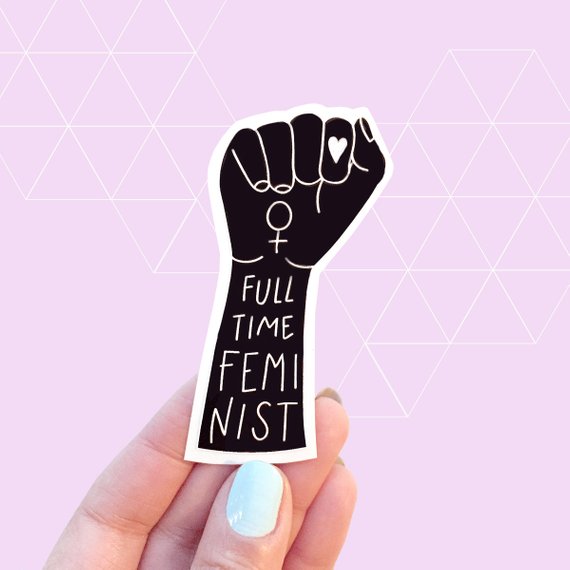 Full-Time Feminist Vinyl Sticker